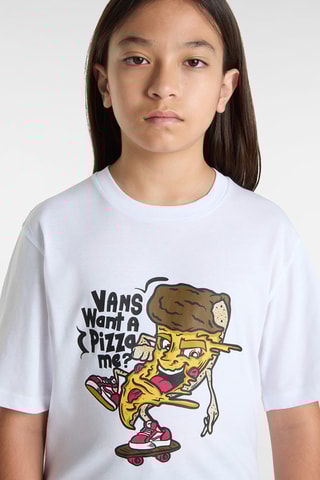 T-shirt Pizza Me - Wit