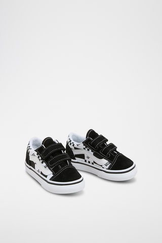 Leren Sneakers Old Skool V - Zwart en Wit