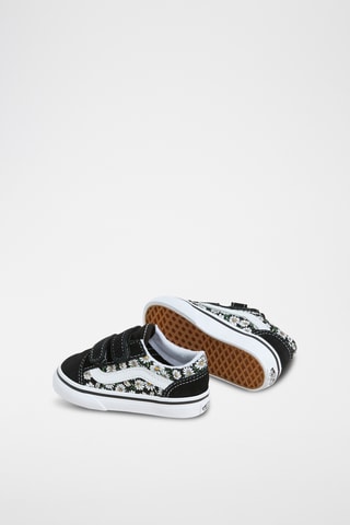 Leren Sneakers Old Skool V - Zwart en Wit