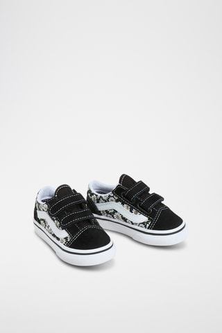 Leren Sneakers Old Skool V - Zwart en Wit