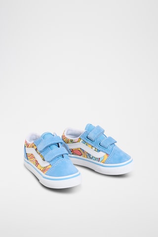 Leren Sneakers Old Skool V - Hemelsblauw en Geel