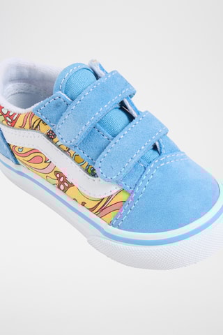 Leren Sneakers Old Skool V - Hemelsblauw en Geel