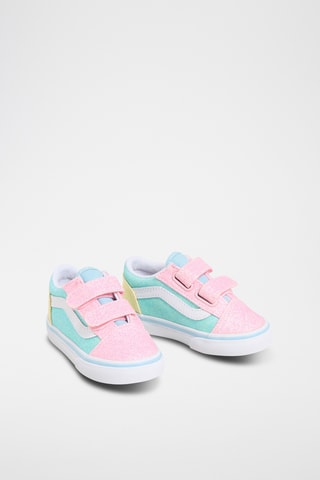 Leren Sneakers Old Skool V - Roze en Groen