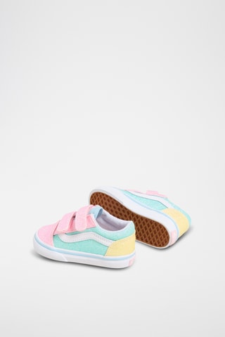 Leren Sneakers Old Skool V - Roze en Groen