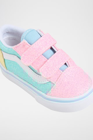 Leren Sneakers Old Skool V - Roze en Groen
