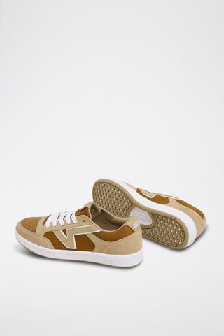 Leren Sneakers Lowland - Bruin en Beige
