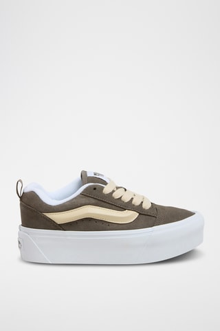 Leren Platform Sneakers Knu Stack - Kaki