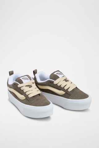 Leren Platform Sneakers Knu Stack - Kaki