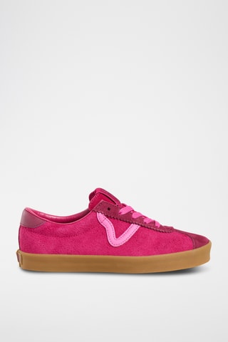 Leren Sneakers Sport Low - Fuchsia 