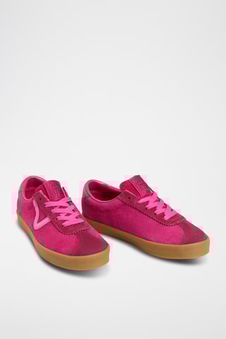 Leren Sneakers Sport Low - Fuchsia 