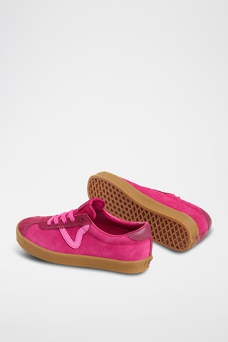 Leren Sneakers Sport Low - Fuchsia 