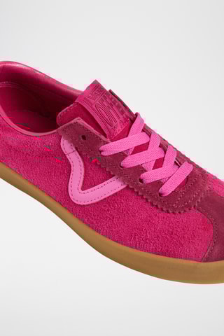 Leren Sneakers Sport Low - Fuchsia 
