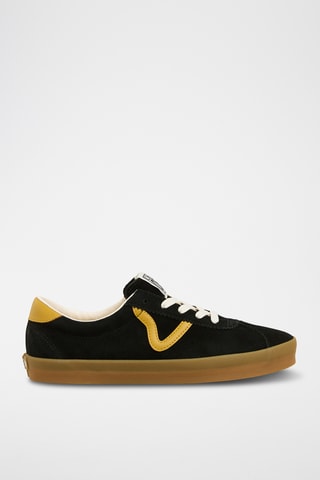 Leren Sneakers Sport Low - Zwart 