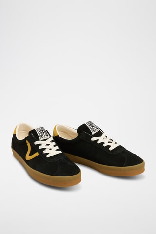 Leren Sneakers Sport Low - Zwart 