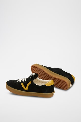 Leren Sneakers Sport Low - Zwart 