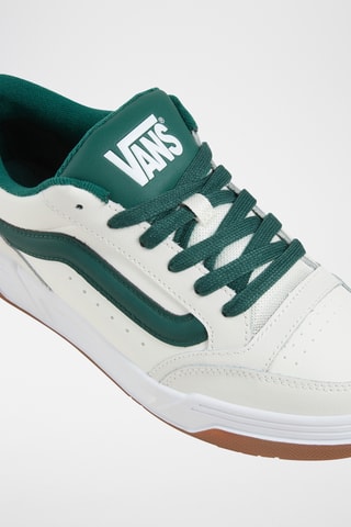 Leren Sneakers Hylane - Wit en Smaragdgroen