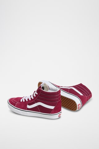 Hoge Nubuck Sneakers Sk8-Hi - Bordeauxrood