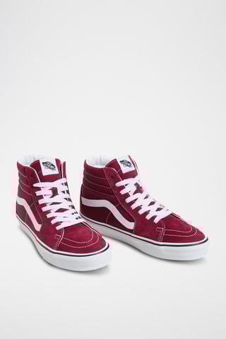 Hoge Nubuck Sneakers Sk8-Hi - Bordeauxrood