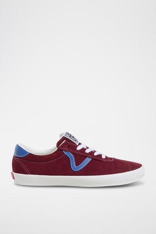 Nubuck Sneakers Sport Low - Bordeauxrood