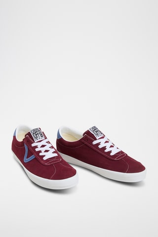 Nubuck Sneakers Sport Low - Bordeauxrood