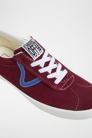 Nubuck Sneakers Sport Low - Bordeauxrood