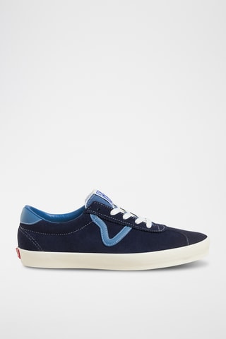 Nubuck Sneakers Sport Low - Marineblauw