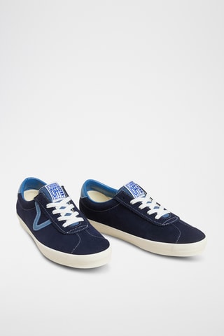 Nubuck Sneakers Sport Low - Marineblauw