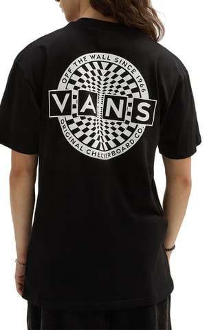 T-shirt Warped Checkerboard Zwart