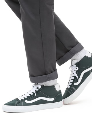 Hoge Leren Sneakers Mid Skool 37 - Kaki