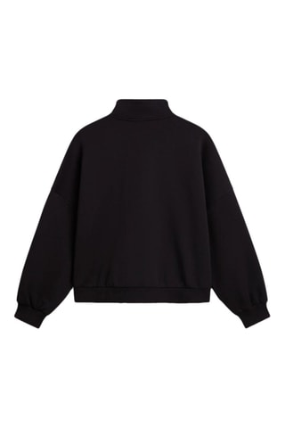 Sweater Elevated Double Knit Loose Mock Neck - Zwart 