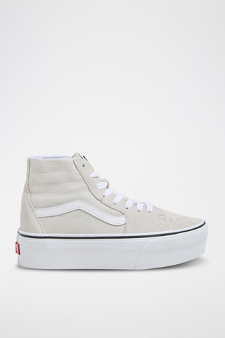 Hoge Platform Nubuck Sneakers Sk8-Hi Tapered Stackform - Beige