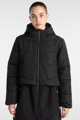 Gewatteerde Jas met Capuchon Foundry Crop Puff H - Zwart