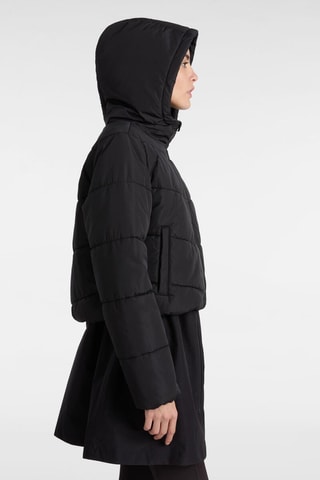Gewatteerde Jas met Capuchon Foundry Crop Puff H - Zwart