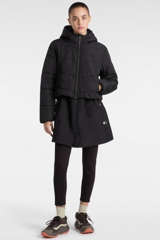 Gewatteerde Jas met Capuchon Foundry Crop Puff H - Zwart