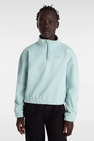 Sweater Half Zip Mock - Zeegroen