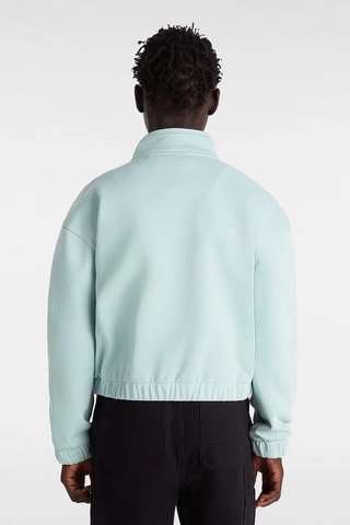 Sweater Half Zip Mock - Zeegroen