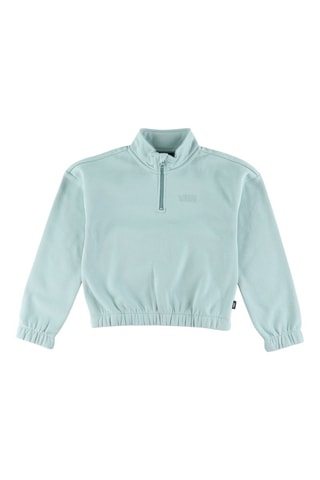 Sweater Half Zip Mock - Zeegroen