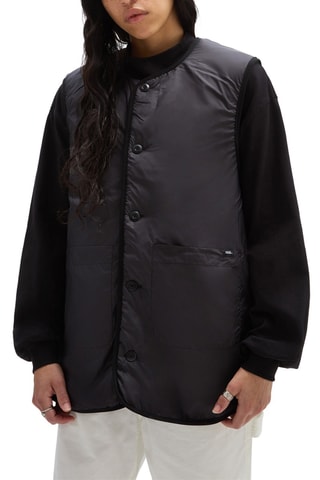 Dubbelzijdig Mouwloos Jasje Mason Reversible Vest Zwart en Wit