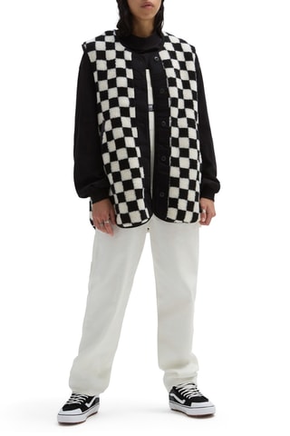 Dubbelzijdig Mouwloos Jasje Mason Reversible Vest Zwart en Wit