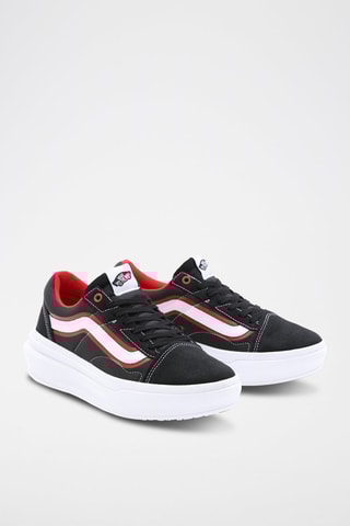 Leren Platform Sneakers Old Skool Overt CC Zwart