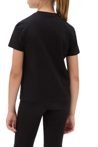 T-shirt Floral Box Crew - Zwart