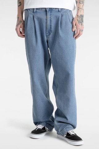 Jeans Wide Legs Authentic Chino Loose Tprd Pltd Dm Pant - Blauw 