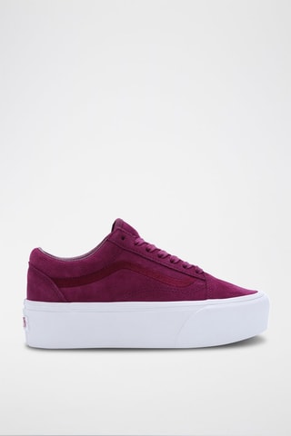 Nubuck Platform Sneakers Old Skool Stackform Bordeauxrood