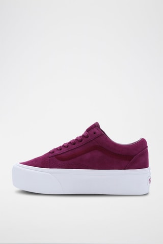 Nubuck Platform Sneakers Old Skool Stackform Bordeauxrood