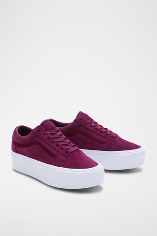 Nubuck Platform Sneakers Old Skool Stackform Bordeauxrood