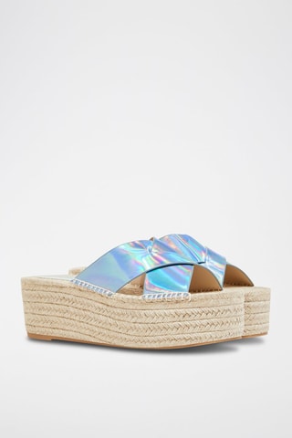 Mules de cunha Azul-celeste