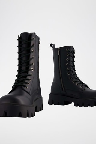 Botins com plataforma - Preto