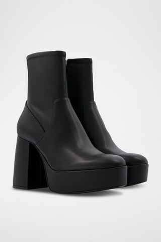 Botins com plataforma - Preto