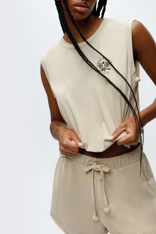 Camisola de alças Bege