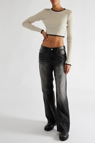 Camisola curta - Bege